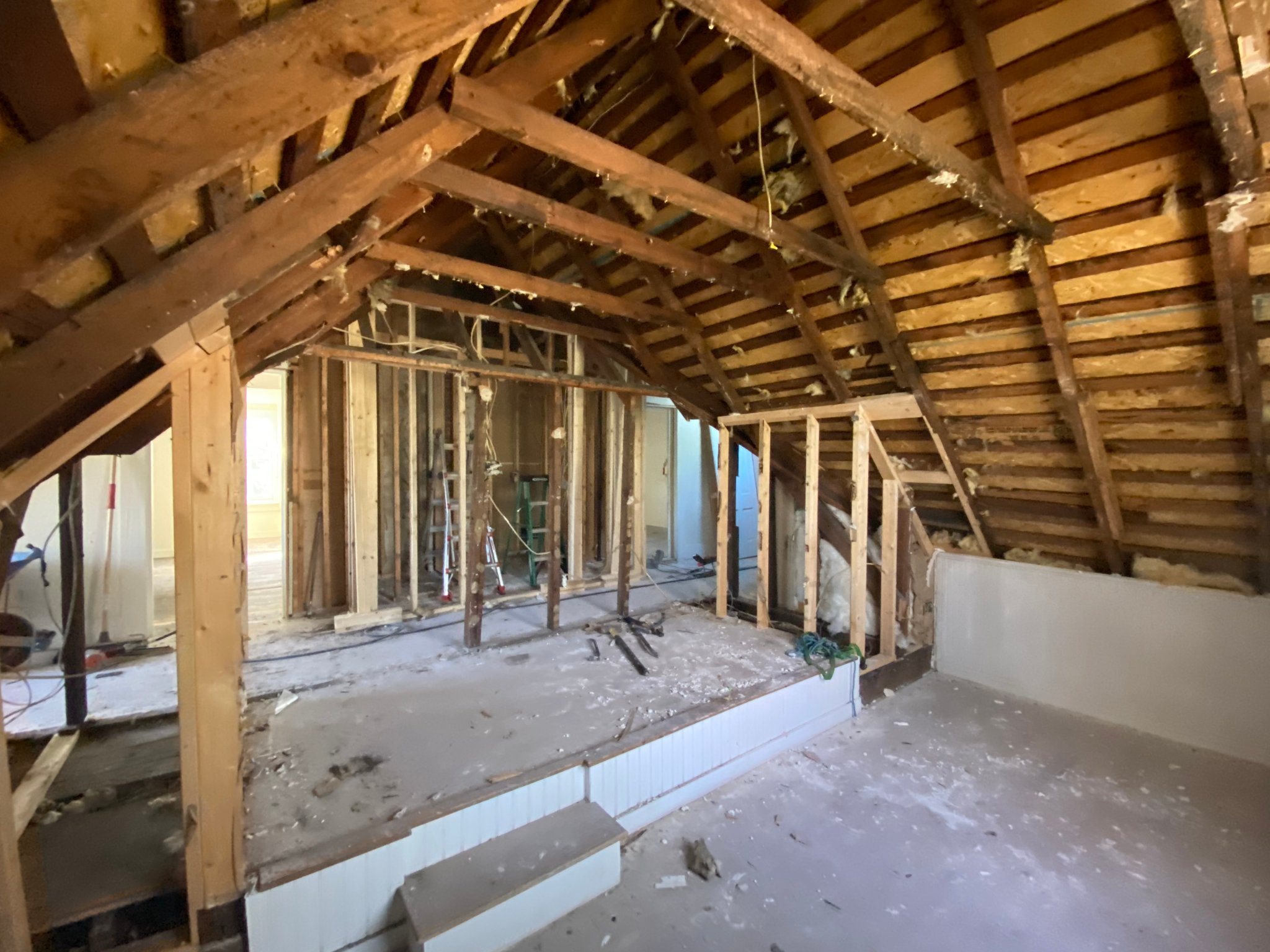 Third-floor attic — exposed rafters & framing