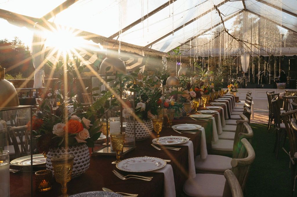 Fall wedding ceremony at The Saluda Inn, mountain wedding venue Western NC