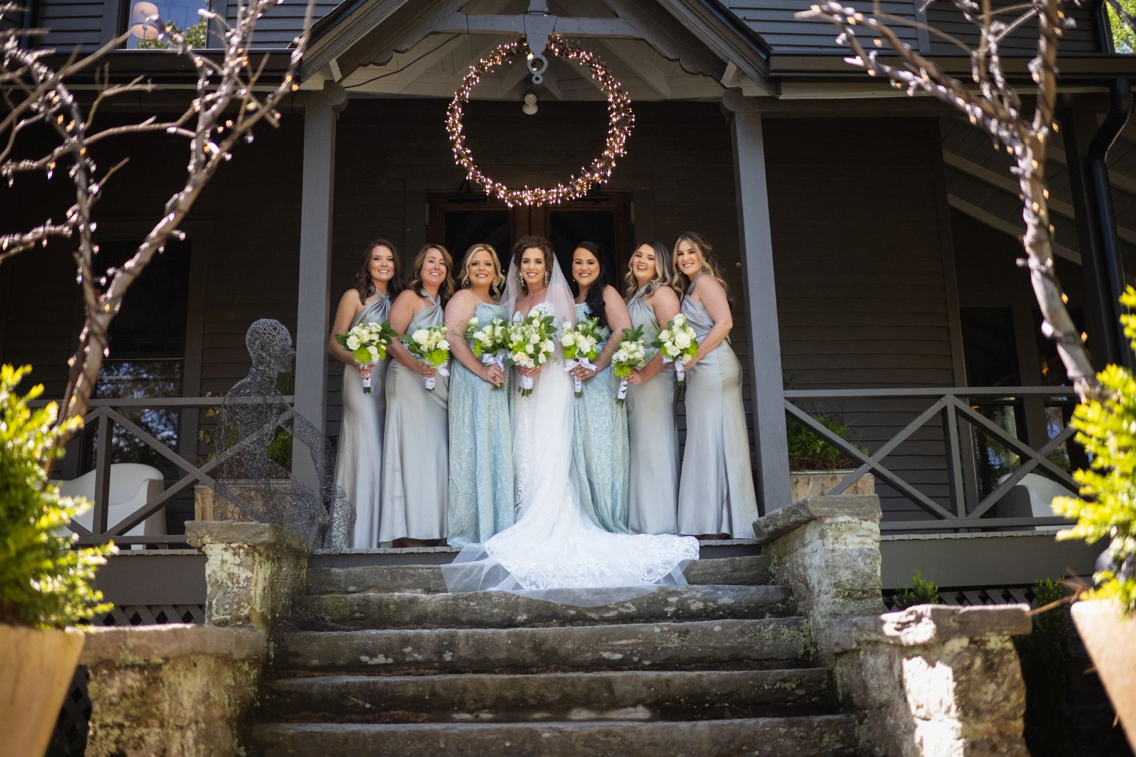 Wedding reception at The Saluda Inn, destination wedding venue NC mountains