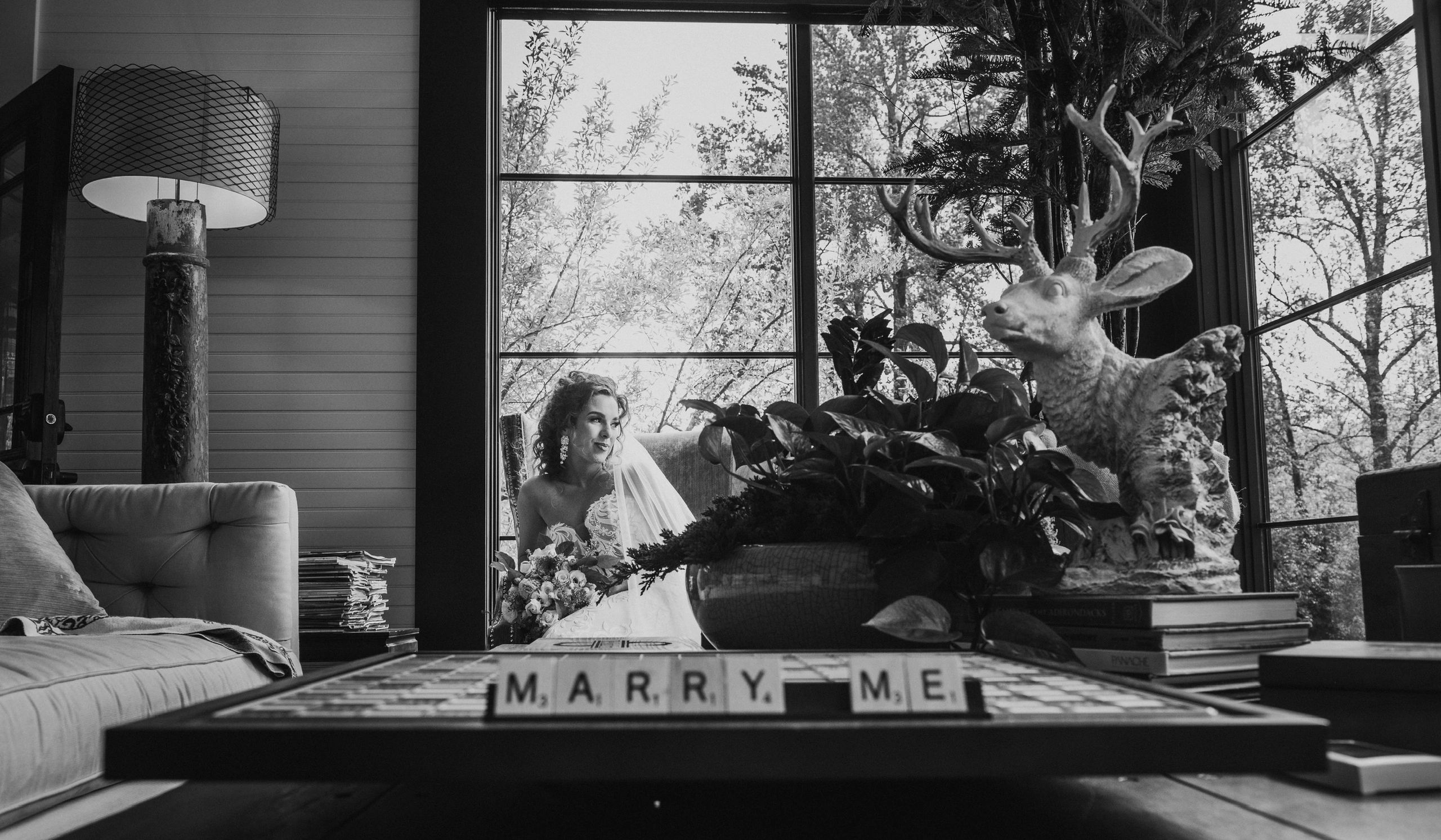 Wedding couple at The Saluda Inn — premier wedding venue near Asheville NC