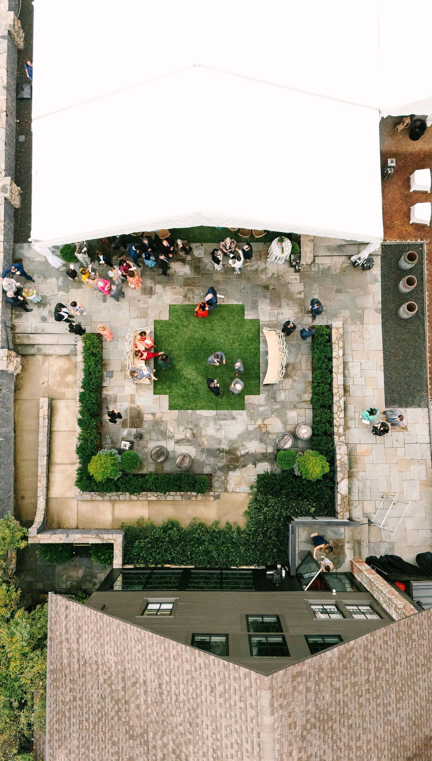Aerial view of The Saluda Inn wedding venue in Saluda NC — Blue Ridge Mountains